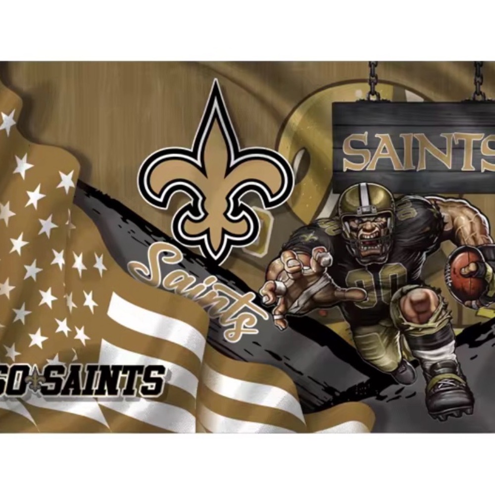 New Orleans Saints Football Flag 3x5 Feet Grommets Fast Same Day Shipping